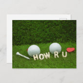 Carte de voeux de golf comment êtes-vous golfeur (Devant / Derrière)