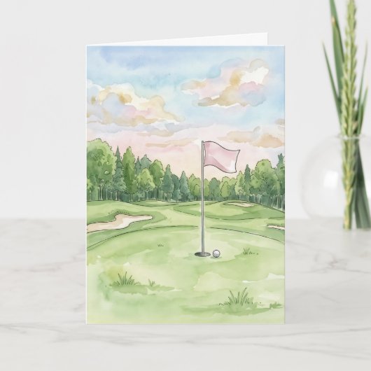Carte de vœux de golf Happy Putt (Devant)