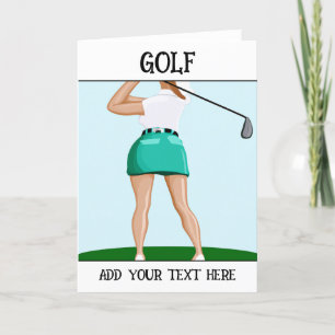 Carte de voeux de golf personnalisée