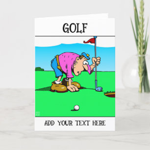 Carte de voeux de golf personnalisée