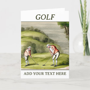 Carte de voeux de golf personnalisée