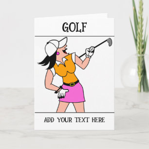Carte de voeux de golf personnalisée
