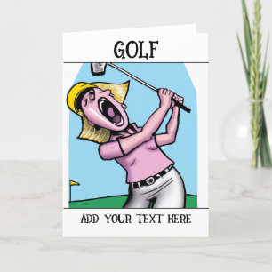 Carte de voeux de golf personnalisée