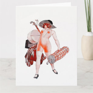 Carte de voeux de golf vintage