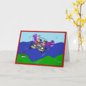 Carte de voeux de golfeurs de femmes (Fleur jaune)