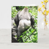 Carte de voeux de Gorilla 'Désolé que vous partiez (Fleur jaune)