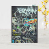 Carte de voeux de graffiti (Fleur jaune)