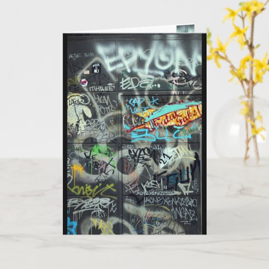 Carte de voeux de graffiti (Fleur jaune)