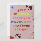 Carte de vœux de gratitude juste parce que par SMI (Devant)