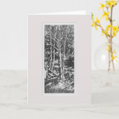 Carte de voeux de gravure sur bois en quatre (Fleur jaune)