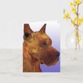 Carte de voeux de great dane de faon de regard de (Fleur jaune)