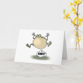 Carte de voeux de grenouille (Fleur jaune)