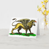 Carte de voeux de griffon (Fleur jaune)