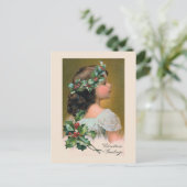 Carte de voeux "de guirlande de houx de Noël" (Debout devant)