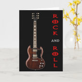 Carte de voeux de guitare de rock (Fleur jaune)