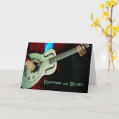 Carte de voeux de guitare Rhythm and Blues (Fleur jaune)