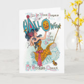 Carte de voeux de Halloween (Fleur jaune)