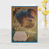 Carte de voeux de Halloween (Fleur jaune)