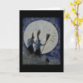 Carte de voeux de Halloween, constellations de (Fleur jaune)