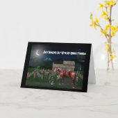 Carte de voeux de Halloween de cheval (Fleur jaune)