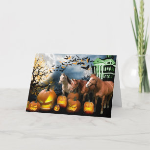 Carte de voeux de Halloween de cheval