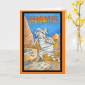 Carte de voeux de Halloween de porc de maman (Fleur jaune)