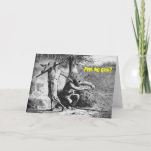 Carte de voeux de Halloween - gravure de faucheuse