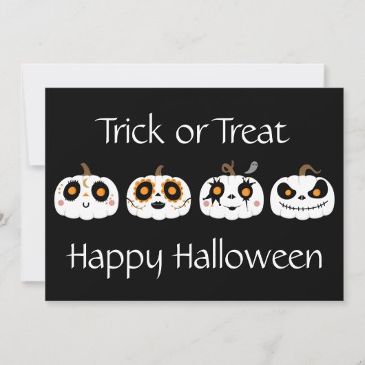 Carte de vœux de Halloween Jack-O-Lanterns (Devant)