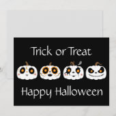 Carte de vœux de Halloween Jack-O-Lanterns (Devant / Derrière)