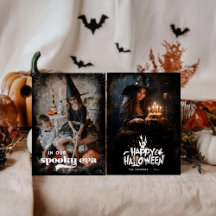 Carte de vœux de Halloween pour la famille dans no