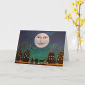 Carte de voeux de Halloween, sorcières, noir, (Fleur jaune)