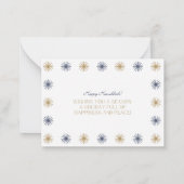 Carte de vœux de Hanouka pour le bonheur et la pai (Dos)