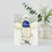 Carte de voeux de Hanoukka - lapin et globe de (Debout devant)