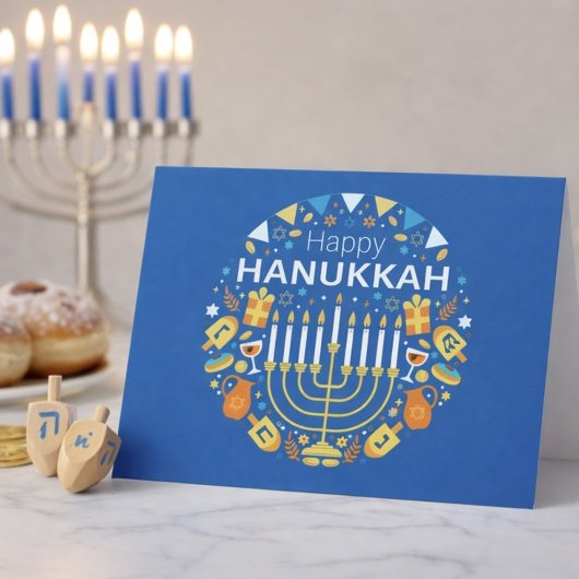 Carte de vœux de Hanukkah