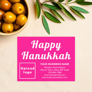 Carte de vœux de Hanukkah petite rose plate pour e