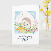 Carte de voeux de Hedgeghog (Fleur jaune)