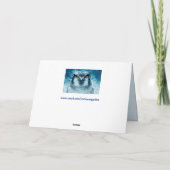 carte de vœux de hibou d'hiver (Dos)