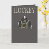 Carte de voeux de hockey (Fleur jaune)