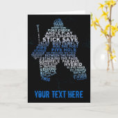 Carte de voeux de hockey Goalie Text Art (Fleur jaune)