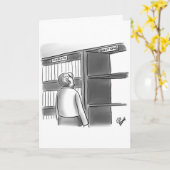 Carte de voeux de Humour de la bibliothèque amusan (Fleur jaune)