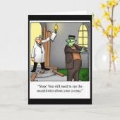 Carte de voeux de Humour Halloween amusante (Fleur jaune)