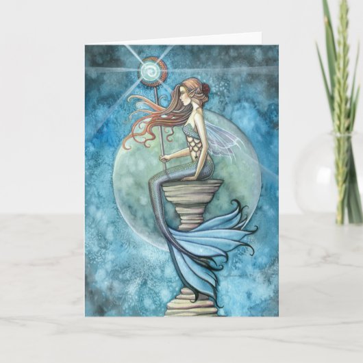 Carte de voeux de Jade Moon Mermaid par Molly Harr (Devant)