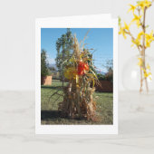 Carte de vœux de jardin avec une gerbe de tiges de (Fleur jaune)