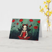 Carte de voeux "de jardin de pavot" (Fleur jaune)