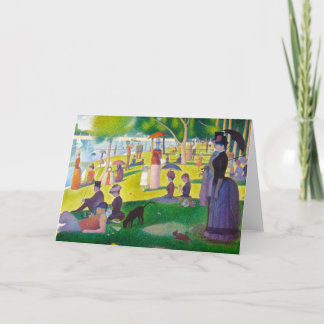 Carte de voeux de Jatte de La de Seurat grande