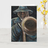 Carte de voeux de jazz de style libre (Fleur jaune)