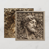 Carte de voeux de Jésus Carving (Devant / Derrière)