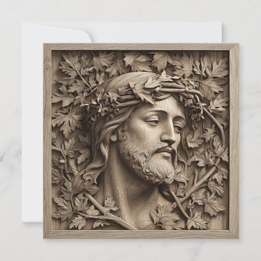 Carte de voeux de Jésus Carving (Devant)