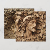 Carte de voeux de Jésus Carving (Devant / Derrière)