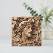 Carte de voeux de Jésus Carving (Debout devant)